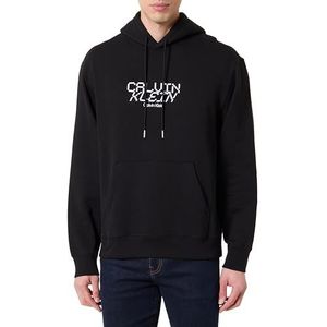 Calvin Klein Heren LS 350FLEECE CALVIN TECH GRAPHIC LV14LE251G, ZWART, M, Zwart (zwart), M