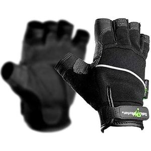 KIXX handschoen synthetisch leer/halfvinger 10 zwart