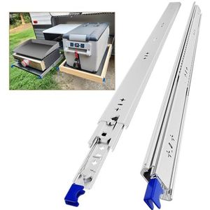 Aolisheng zwaar belastbare volledig uittrekbare ladegeleiders met sterke vergrendeling, max. 120 kg, 300, 350, 400, 450, 500, 550, 600, 650, 700, 750, 800, 850, 900, 950 of 1000 mm, zijmontage, 1 paar