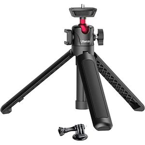 UURig MT-16 Statief Uitschuifbare 4 Niveaus Aanpassing Secties Stretch, Mini Statief 360° Metalen Ballhead w Koude Schoen Statief voor Camera/Telefoon Houder