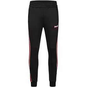 Lonsdale Heren Tolvaddon joggingbroek, zwart/rood/wit, S
