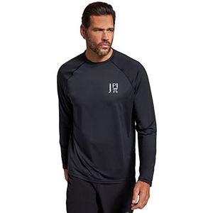 JP 1880 Heren grote maten grote maten menswear L-8XL Jay-PI functioneel shirt, FLEXNAMIC®, lange mouwen, Quickdry zwart 6XL 801736100-6XL, zwart, 6XL