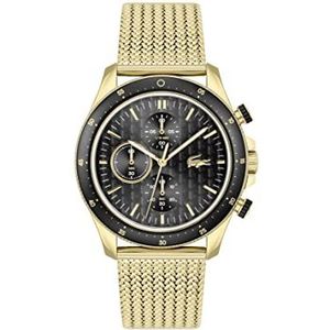 Lacoste Chronograph Quartz horloge voor heren met goudkleurige roestvrijstalen armband - 2011254