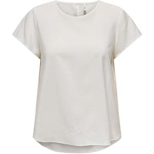 Onlaya Life S/S O-Neck Top Noos Ptm, wit (snow white), L