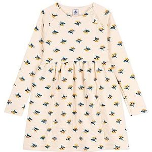 Petit Bateau Jurk ML AVA/MU3A meisjes, Avalane/Multico, 4 jaar