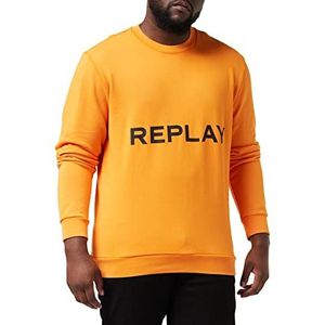 Replay Sweatshirt voor heren, 796 Licht Oranje, S