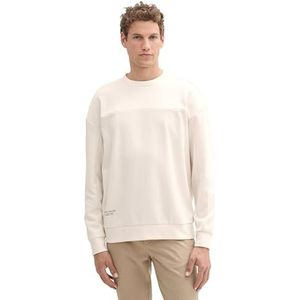TOM TAILOR Denim Sweatshirt voor heren, 10348 - Gardenia White, L