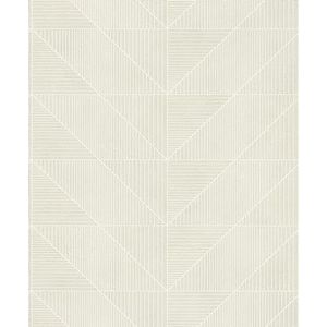 Rasch Behang 653915 - Licht vliesbehang met geometrisch motief en lijnen in crème - collectie Welcome Home