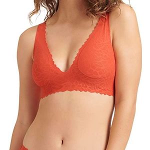 Sloggi Dames Zero Feel Lace 2.0 Bralette Top, Watermelon, S