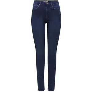 ONLY Onlroyal Hw Sk Zip Poc DNM PIM Jeans voor dames, Donker Denim Blauw, (L) W / 32L