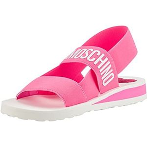 Love Moschino Elastische sandalen, tweekleurig, voor dames, Roze, 37 EU