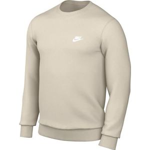 Nike Long Sleeve Top M NSW Club CRW Bb, Lt Orewood BRN/White, BV2662-104, XL