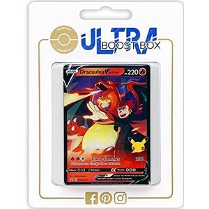 Dracaufeu V de Peter (Lance's Charizard V) SWSH133 Classic Collection - Ultraboost X Epée et Bouclier - Célébrations - 25 ans - Doos met 10 Franse Pokemon kaarten