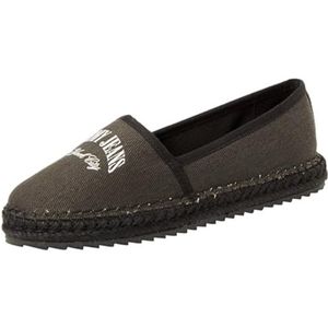 Tommy Jeans Dames TJW Varsity Espadrille, zwart, 5 UK, Zwart, 38 EU