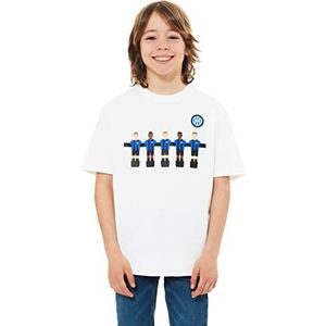 FC Internazionale Milano S.p.A. Voetbalbalbalilla T-shirt voor kinderen en jongens, Wit, 14 jaar