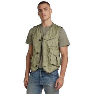 G-STAR RAW Washed Cargo Vest Jacket voor heren, groen (Shamrock Vintage Gd D21443-9740-d187), M