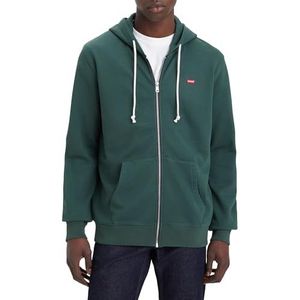 Levi's New Original Zip Up Sweatshirt voor heren, Pythongroen, XS
