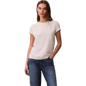 Calvin Klein Dames Archive Jersey Crew Tee EU LV047B224G Tees, Grijs (Heroic Grey Heather), XL, Grijs (Heroic Grey Heather), XL