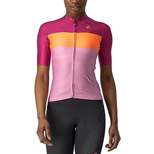 Castelli Fietsshirt Korte Mouwen Dames Roze Paars - AERO PRO W JERSEY PINK CORAL FLASH MAGENTA