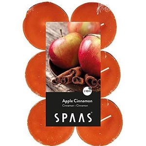 SPAAS 12 Maxi Theelichten Geur, ± 10 uur - Apple Cinnamon