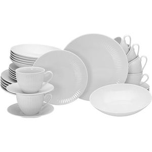 CreaTable 21878 Serviesset, porselein, wit