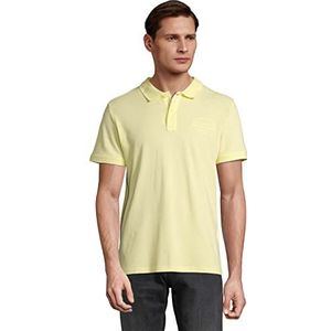TOM TAILOR Uomini Basic Piqué poloshirt 1031892, 18283 - Elfin Yellow, XS