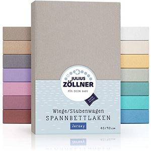 Julius Zöllner Jersey Hoeslaken voor Wieg 90 x 40 cm, in diverse kleuren