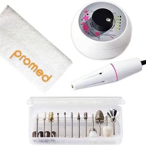Promed 502 elektrische nagelvijl incl. bitset, nagelfrees voor manicure/pedicure, elektrische frees voor nailart/nageldesign 20.000 rpm