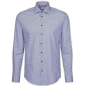 Seidensticker Slim Fit shirt met lange mouwen voor heren, Blauw, 46 NL