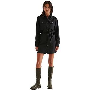 NA-KD Dameshemdjurk met ceintuur, casual, Zwart, 60