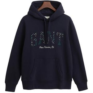 Gantvoor mannen. 2044005 Wintersport Grafisch Sweatshirt marine (S), Casual, Katoen, Marineblauw