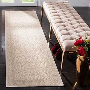 Safavieh Perzisch geïnspireerd tapijt, NBL659, geweven polyester en viscose lopers, lichtbruin/room, 66 x 182 cm