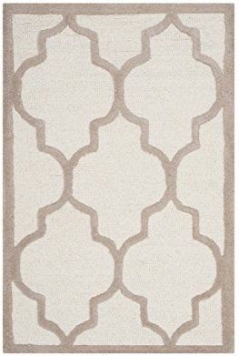SAFAVIEH Cambridge Collection 3 'x 5' Ivoor/Beige CAM134P Handgemaakt Marokkaans Trellis Premium wollen tapijt