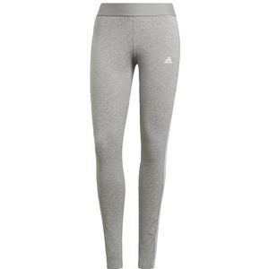 adidas 3 Stripes Leggings, Medium Grey Heather/White, M