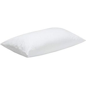 Pikolin Home Hypoallergeen vezelkussen, buitenhoes van katoen met anti-mijtbehandeling, lage sterkte, slaapmond, 60 x 40 cm
