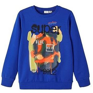 NAME IT Boy's NKMBANDY LS Sweat UNB Sweatshirt, Surf The Web, 122/128, surf The Web, 122/128 cm