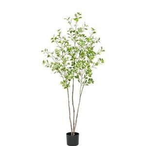 Zstar Kunstmatige ficus boom, 150 cn groot, realistische ficus boom in pot, met realistische bladeren en stam, grote kunstplanten voor slaapkamer, balkon, binnendecoratie