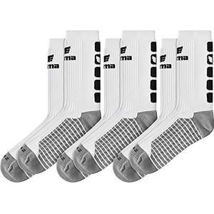 Erima uniseks-kind 3 paar CLASSIC 5-C sokken (2181911), wit/zwart, 31-34