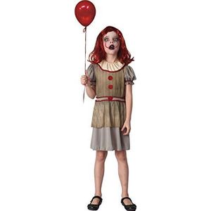 Horror Creepy Clown costume disguise fancy dress girl (Size 7-10 years)