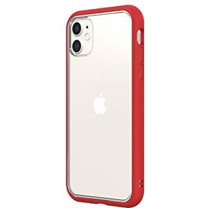 RHINOSHIELD Modular Case Compatible with [iPhone 11] | Mod NX - Customizable Shock Absorbent Heavy Duty Protective Cover 3.5M / 11ft Drop Protection - Red