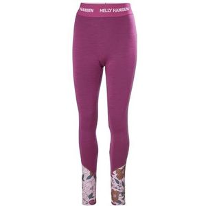 Helly Hansen Dames LIFA Merino Midweight Graphic Base Layer Broek, 663 Magenta 2.0 Bloemen Aop, S