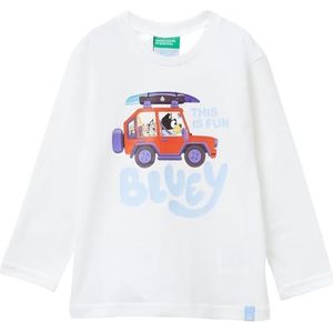 United Colors of Benetton T-shirt voor kinderen en jongeren, Wit, 18 mesi
