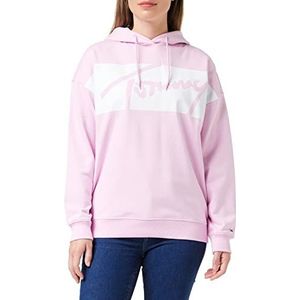 Tommy Hilfiger Dames Tjw Ovrszd Signature Colorblock zwaargewicht breisels, Franse orchidee/Multi, M