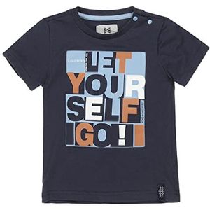 Koko Noko Jongens Jongens T Dark Blue Tekst Shirt, blauw, 80 cm