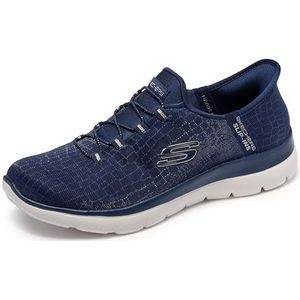 Skechers - Summits Classy Night - Instappers - Marine/Zilver - Traagschuim Binnenzool