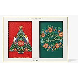Paperchase Luxe Krans Kerstkaarten - Doos van 8, 613982