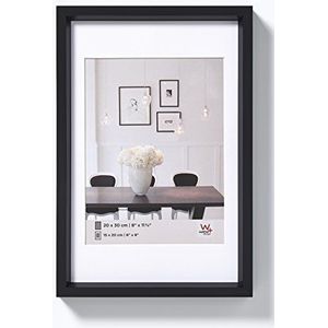 walther design fotolijst zwart 20 x 30 cm met passe-partout, Steel Style kunststof lijst ES030B