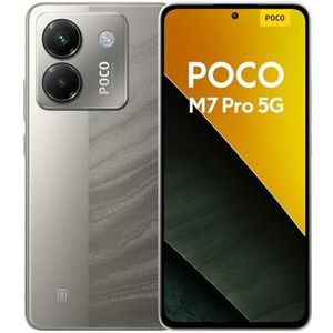 POCO M7 Pro 5G Smartphone, 12+512GB, Silver, Clear 50MP Sony camera with OIS, 5110mAh battery, 45W turbo charging, 120Hz eye-care AMOLED display (No power adapter included)