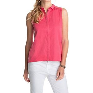 edc by ESPRIT Dames losse fit blouse chiffon mix, roze (Hibiscus 645), XL
