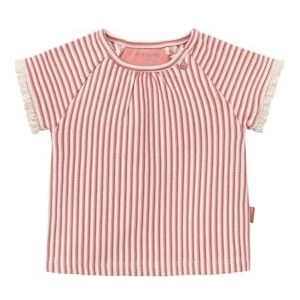 Noppies Baby T-shirt met korte mouwen voor baby's, meisjes, gestreept, Terra Cotta - P648, 68 cm
